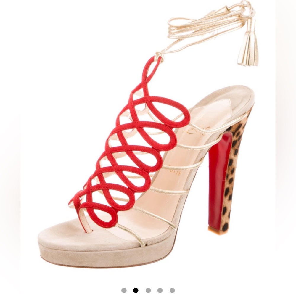 Christian Louboutin Salsbourg 120 Suede Slingback Sandals